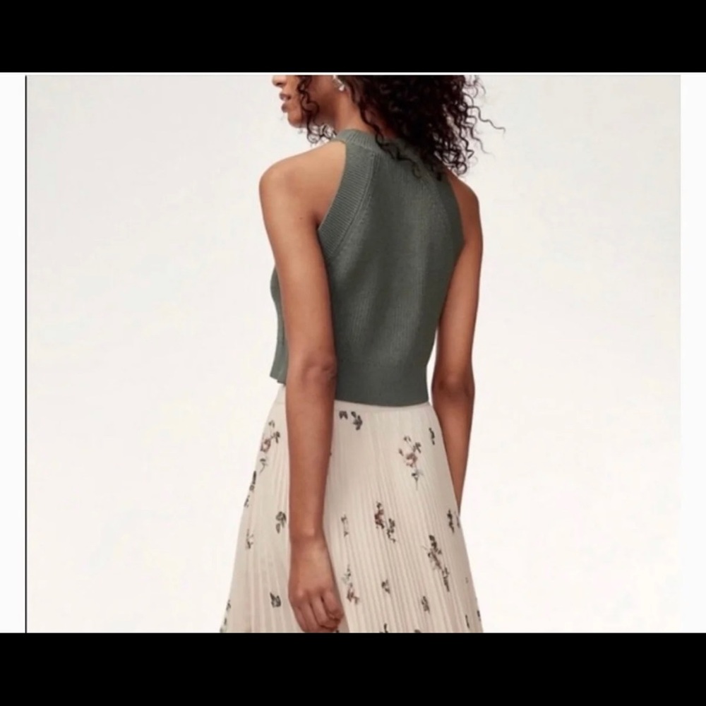 Aritzia Wilfred Crevier Knit Top in Green